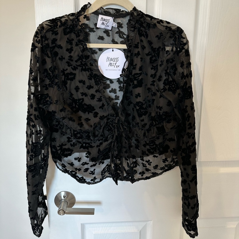 Princess Polly lace long sleeve top size 12